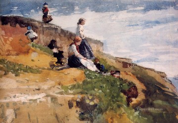ウィンスロー・ホーマー Painting - 崖の上のリアリズム海洋画家ウィンスロー・ホーマー